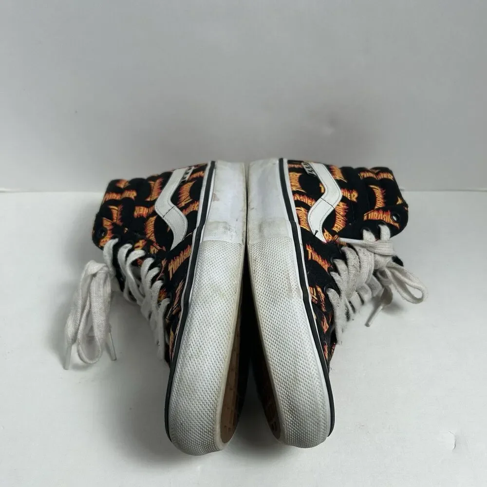 Vans X Thrasher Old Skool SK8-Hi Canvas Black Skateboarding Mens Shoes Sneaker - Picture 7 of 10